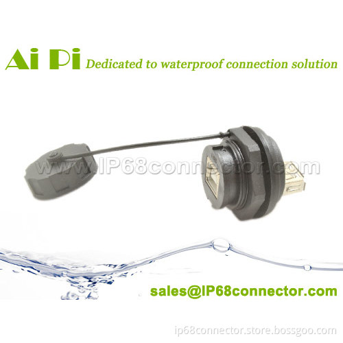 Waterproof USB Type A Field Installable Connector